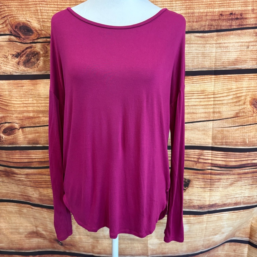 Gap Vintage Womens Long Sleeve Purple Classic Pullover Top Size S
